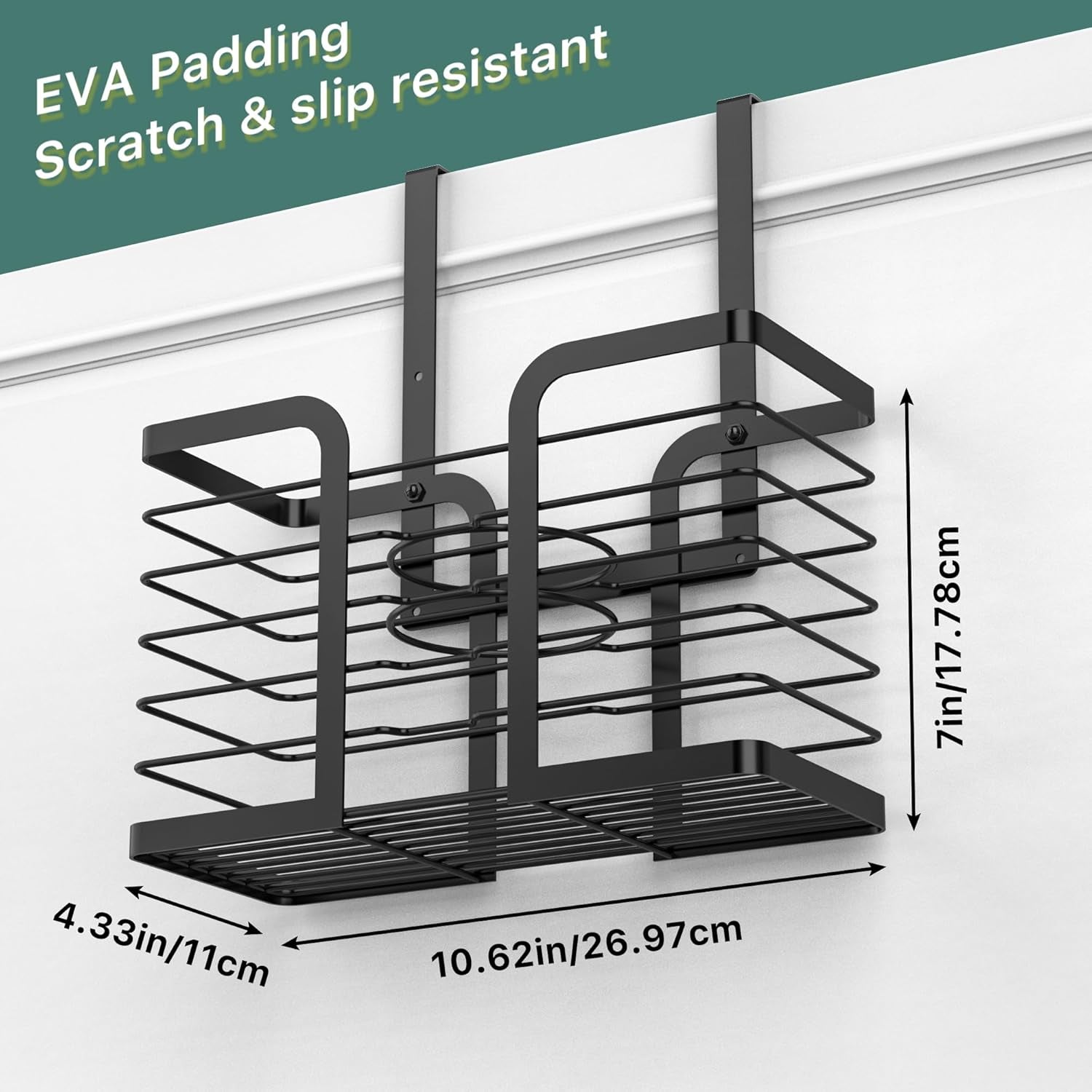 Ultimate 3-In-1 Hair Dryer Holder & Tool Organizer - Adjustable Wall-Mounted Storage for Blow Dryers, Flat Irons, and Curling Irons