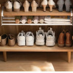 Shoe Rack | Space-Saving Multi-Tier Organizer for Home Shoe Storage | Under-Shelf Holder with Hanging Basket