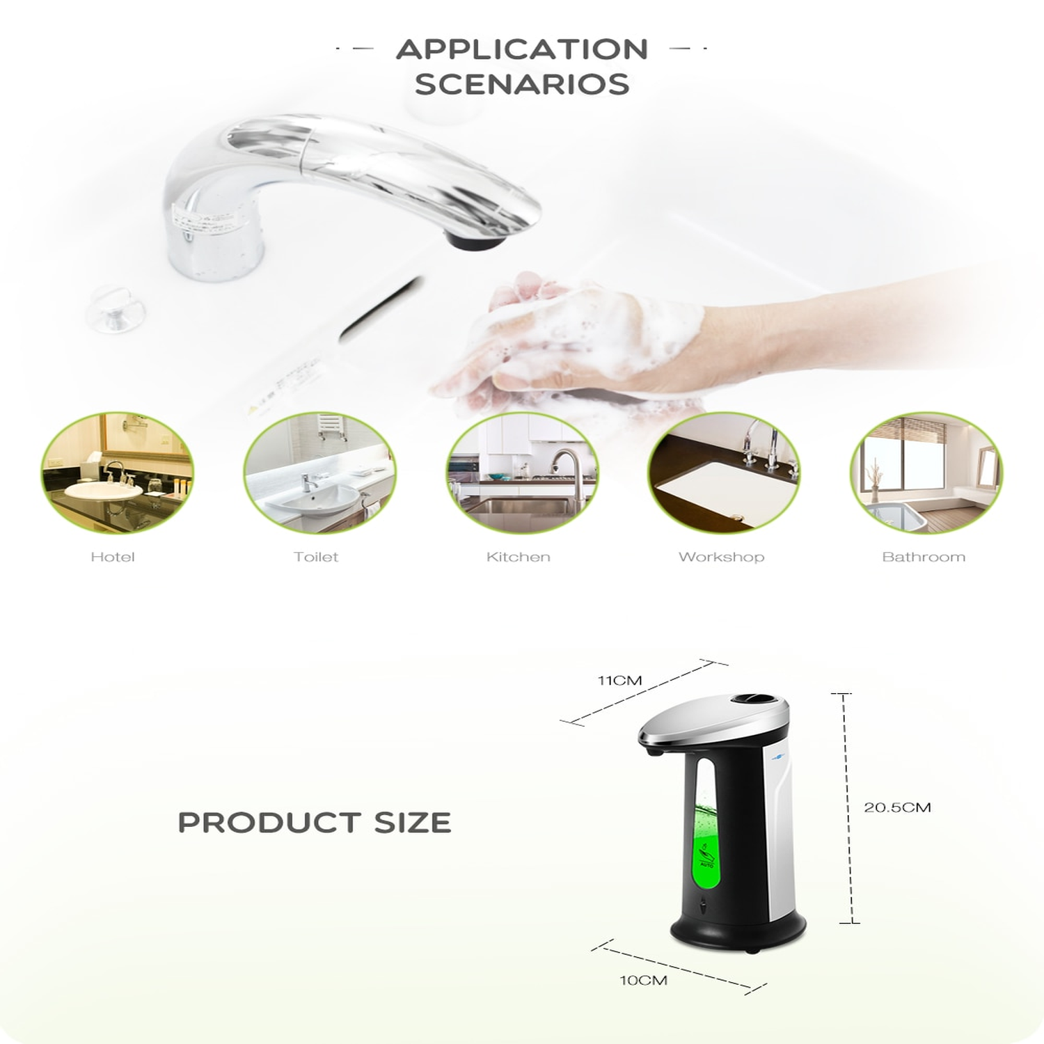 Automatic Liquid Soap Dispenser Touchless 400Ml