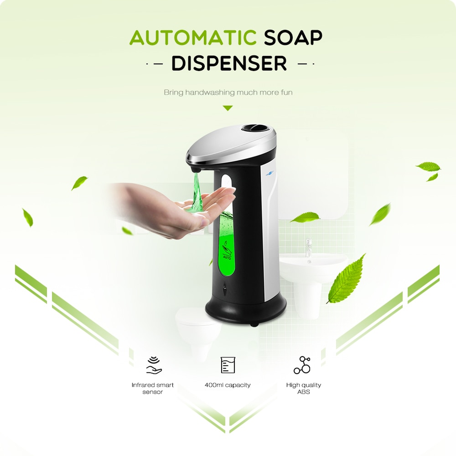 Automatic Liquid Soap Dispenser Touchless 400Ml
