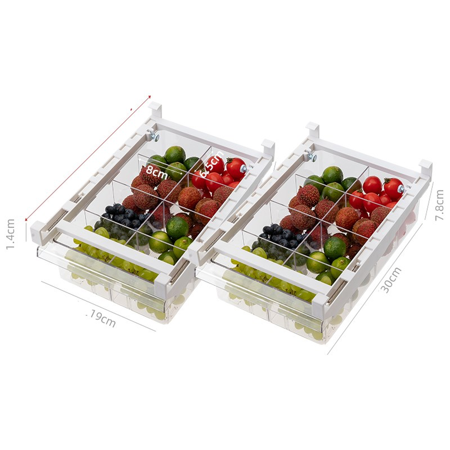 Adjustable Kitchen Refrigerator Storage Rack 