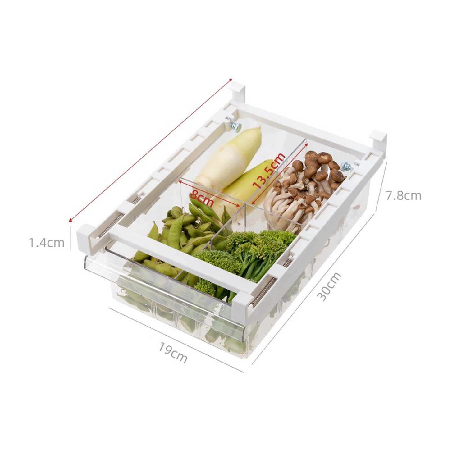 Adjustable Kitchen Refrigerator Storage Rack 