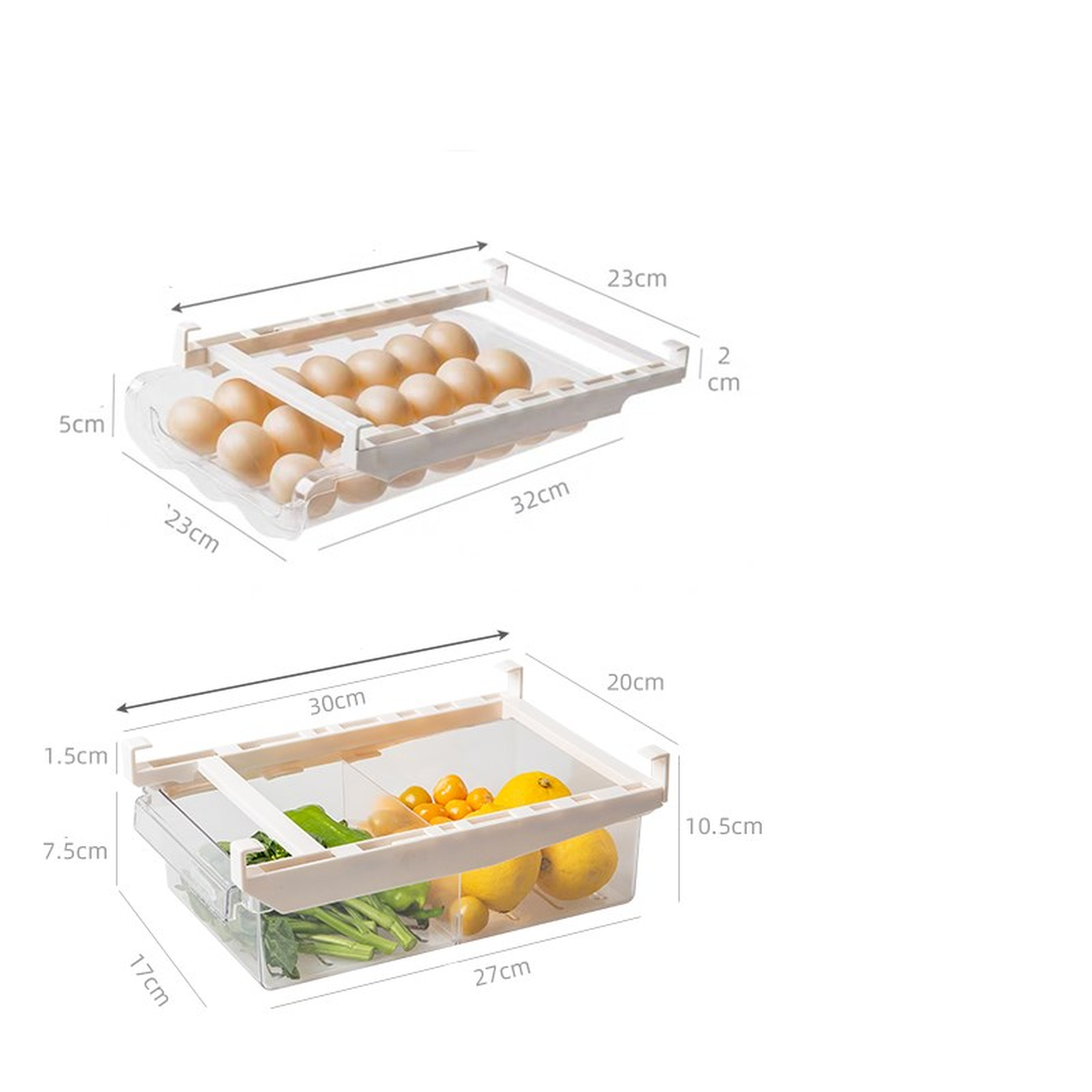 Adjustable Kitchen Refrigerator Storage Rack 