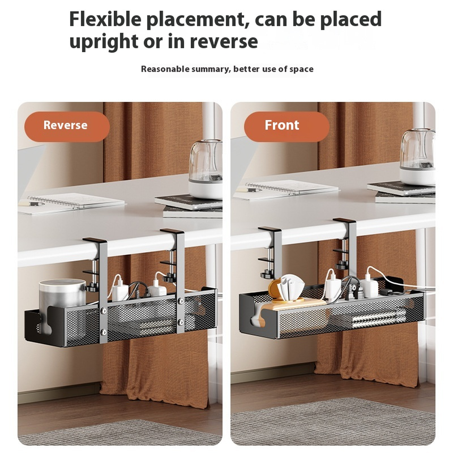 Punch-Free Under the Table Cable Management Rack