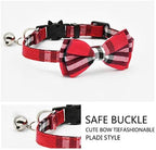 Adjustable Breakaway Cat Collar Set with Bell - 2 Pack (Black & Brown) for Neck Sizes 7.8-10.5 Inches