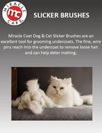 Ergonomic Slicker Brush for Cats - Effective Shedding and Undercoat Removal with Compact Design