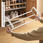 Shoe Rack | Space-Saving Multi-Tier Organizer for Home Shoe Storage | Under-Shelf Holder with Hanging Basket
