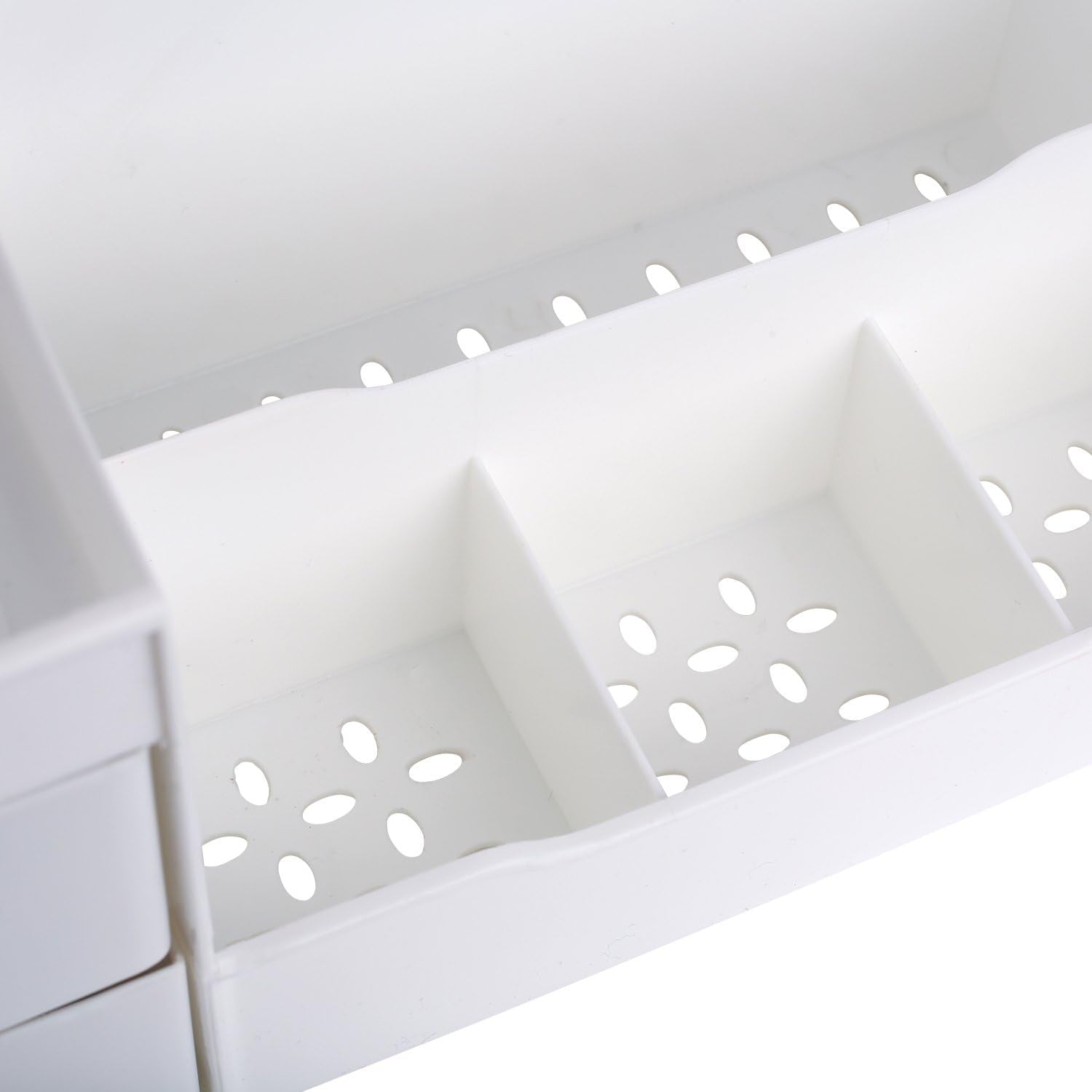 Transform your space with our sleek White Cosmetic Storage Organizer! Perfect for your vanity, bathroom, or dresser—keep your makeup, jewelry, and hair accessories neatly organized! ✨💄💍 #OrganizationGoals #BeautyEssentials