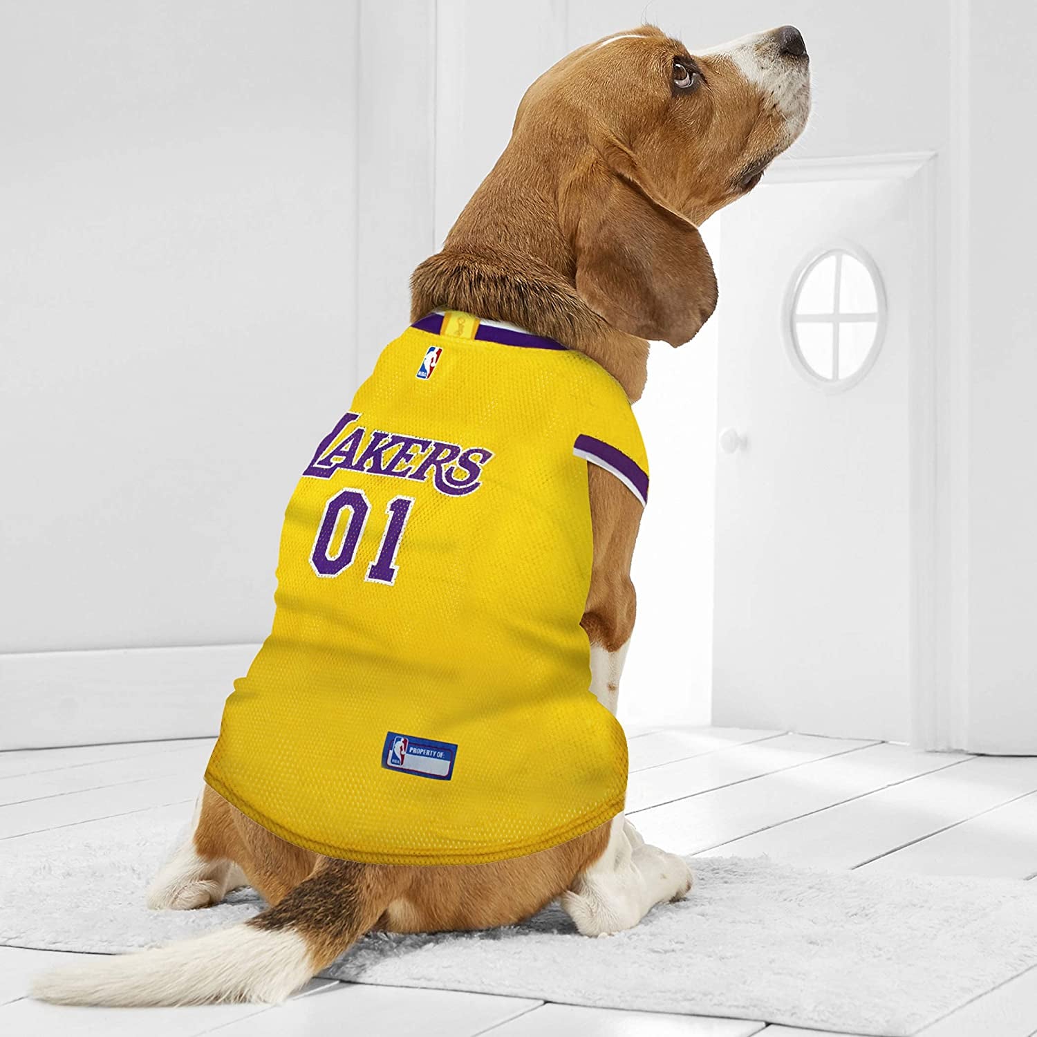Los Angeles Lakers NBA Dog Jersey - Large Pet Basketball Tank Top