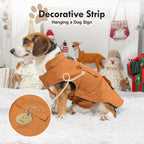 Professional Dog Coats with Integrated Harness for Small Breeds - Windproof and Insulated Winter Jacket with Storage Pockets - Bright Beige, Size M