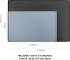 Silicone Waterproof Pet Feeding Mat with Raised Edges, Nonslip Design for Food and Water Spill Protection, 18.9 x 11.8 Inches, Grey