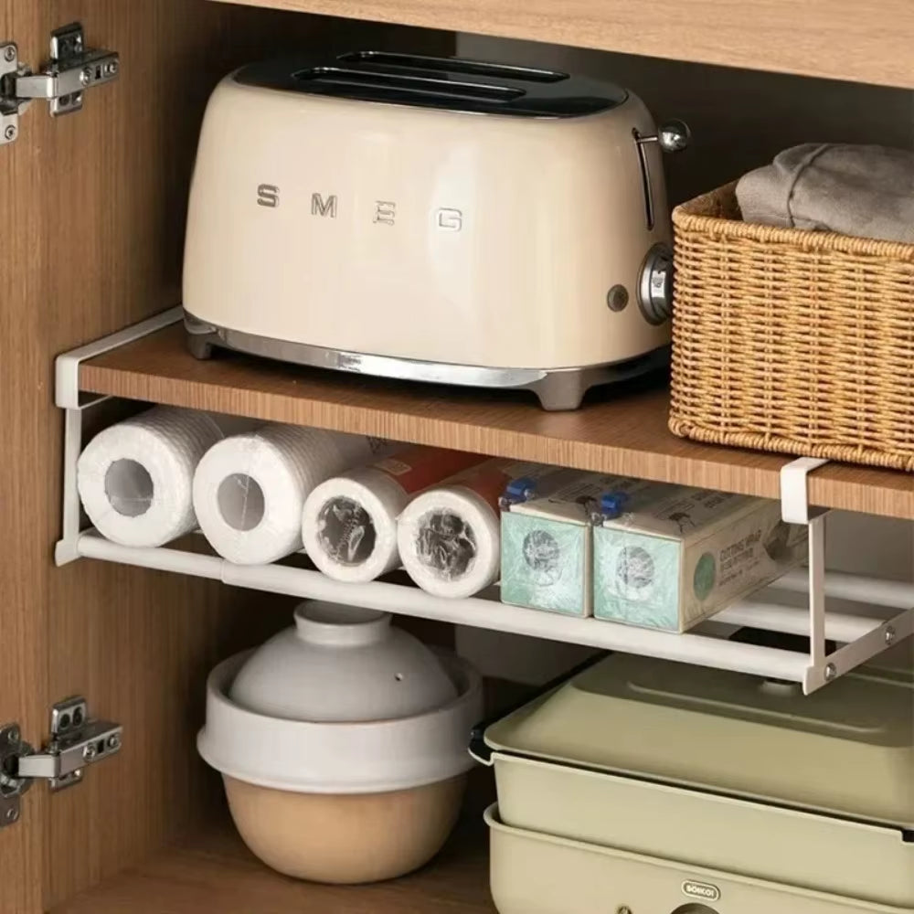 Shoe Rack | Space-Saving Multi-Tier Organizer for Home Shoe Storage | Under-Shelf Holder with Hanging Basket